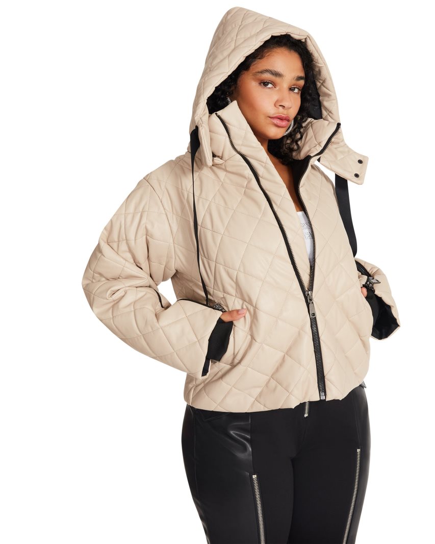 Chaquetas Steve Madden Hayle Mujer Beige | ES WOE840